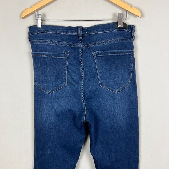 Nicole Miller Soho High Rise Skinny Jeans Womens 14 Dark Blue Stretch Denim - Picture 10 of 14